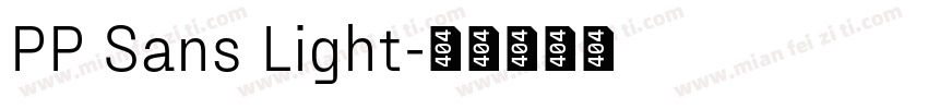 PP Sans Light字体转换